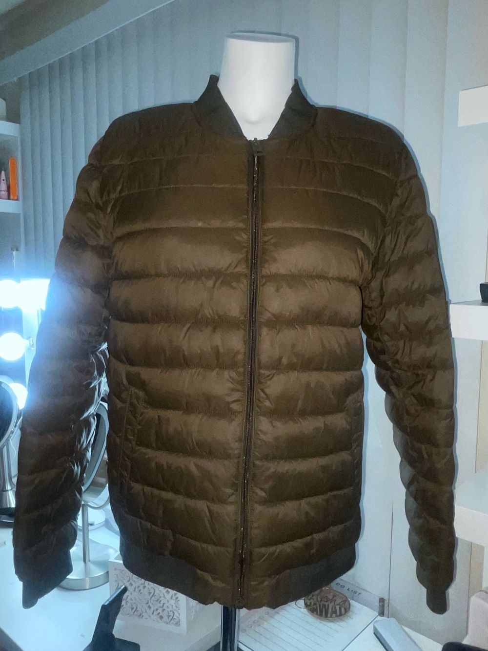 Guess Men's Quilted Puffer Jacket - Olive